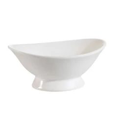 CAC China OBF-7 Accessories Footed Oval Bowl 6 Oz., 6 1/2" - 2 Doz