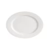 CAC China HMY-13 Harmony Super White Oval Platter 12" - 1 Doz