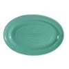 CAC China TG-14-G Tango Green Oval Platter 13 5/8" - 1 Doz
