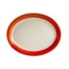 CAC China R-12NR-R Rainbow Red Narrow Rim Oval Platter 9 1/2" - 2 Doz