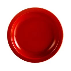 CAC China L-6NR-R Las Vegas Red Narrow Rim Plate 6 1/2" - 3 Doz