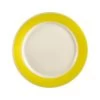 CAC China R-6-Y Rainbow Yellow Rolled Edge Plate 6 1/2" - 3 Doz