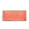 CAC China TUS-RT13-CRL Tucson Coral Rectangular Platter 12" - 1 Doz