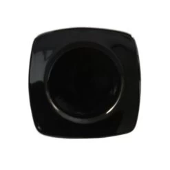 CAC China R-SQ6-BLK Clinton Round In Square Plate Black 6 7/8" - 3 Doz