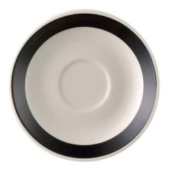 CAC China R-36-BLK Rainbow Black Saucer For R-35-BLK 4 1/2" - 3 Doz