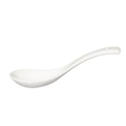 CAC China SPN-52 Accessories Super White Soup Spoon 5 1/2" - 6 Doz