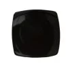 CAC China R-FS6-BLK Clinton Square Flat Plate Black 6 7/8" - 3 Doz
