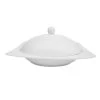 CAC China KSE-220 Accessories Super White Square Pasta Bowl With Lid 24 Oz., 12" - 6 Sets -Kitchen - Tableware Square Pasta Bowl W Lid 24oz 12 310559 medium