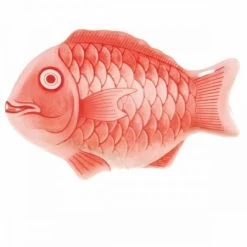 Thunder Group 1200CFR Red Fish Shape Melamine Platter 12" - 1 Doz