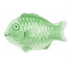 Thunder Group 1600CFG Light Green Fish Shape Melamine Platter 16" - 1 Dozen