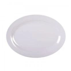 Thunder Group 2010TW Imperial White Melamine Oval Platter 9-7/8" X 7-1/4"