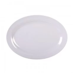 Thunder Group 2012TW Imperial White Melamine Oval Platter 12" X 8-5/8"