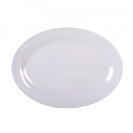 Thunder Group 2014TW Imperial White Melamine Oval Platter 14" X 10" 3 Thunder Group 2014TW Imperial White Melamine Oval Platter 14" X 10"