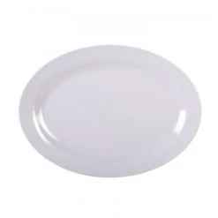 Thunder Group 2016TW Imperial White Melamine Oval Platter 16" X 11-5/8"