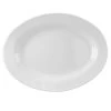Thunder Group 2114TW Imperial White Melamine Oval Shaped Deep Platter 14-1/8" X 10-5/8"