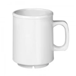 Thunder Group CR9010W White Melamine Mug 8 Oz. - 1 Doz
