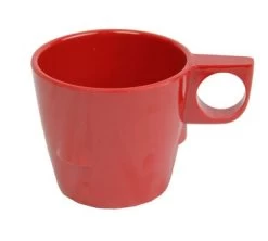 Thunder Group ML9011PR Pure Red Melamine Stacking Cup 7 Oz. - 1 Doz