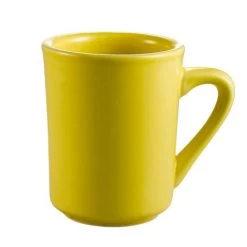 CAC China TM-8-Y Las Vegas Yellow Tierra Mug 8 Oz., 3 1/8" - 3 Doz