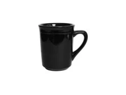 Tuxton CBM-085 Black Concentrix China Gala Mug 8 Oz. - 2 Doz