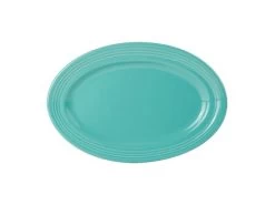 Tuxton CIH-096 Island Blue Concentrix Oval Platter 9-3/4" X 6-1/2" - 2 Doz