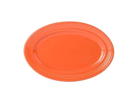 Tuxton CPH-096 Papaya Concentrix Oval Platter 9-3/4" X 6-1/2" - 2 Doz 3 Tuxton CPH-096 Papaya Concentrix Oval Platter 9-3/4" X 6-1/2" - 2 Doz