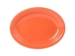 Tuxton CPH-1142 Papaya Concentrix Oval Coupe Platter 11-1/2" X 8-3/4" - 1 Doz
