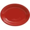 Tuxton CQH-1142 Cayenne Concentrix Oval Coupe Platter 11-1/2" X 8-3/4" - 1 Doz