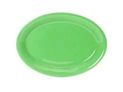 Tuxton CTH-1142 Cilantro Concentrix Oval Coupe Platter 11-1/2" X 8-3/4" - 1 Doz