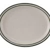 Tuxton TES-014 Emerald Green Speckle China Oval Platter 13-1/4" X 10-1/2" - 1 Doz -Kitchen - Tableware Tuxton TES 014 Emerald 13 1 4 x 10 1 2 Oval Platter 1 doz 26642 medium