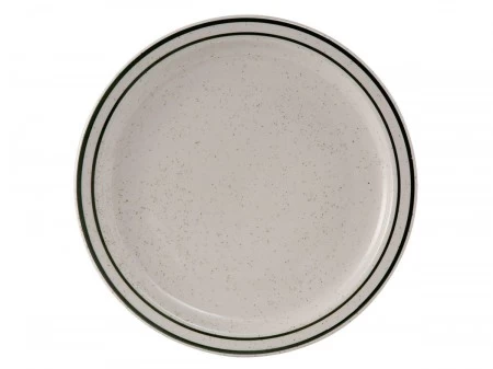 Tuxton TES-016 Emerald Green Speckle China Plate 10-1/2" - 1 Doz 3 Tuxton TES-016 Emerald Green Speckle China Plate 10-1/2" - 1 Doz