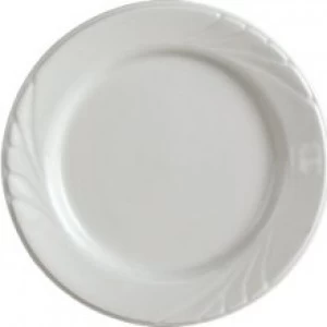 Tuxton YPA-062 Sonoma Embossed Wide Rim China Plate 6-1/4" - 3 Doz 3 Tuxton YPA-062 Sonoma Embossed Wide Rim China Plate 6-1/4" - 3 Doz