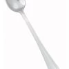 Winco 0005-02 Dots Heavyweight 18/0 Stainless Steel Iced Teaspoon - 1 Doz
