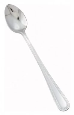 Winco 0005-02 Dots Heavyweight 18/0 Stainless Steel Iced Teaspoon - 1 Doz
