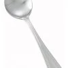 Winco 0005-04 Dots Heavyweight 18/0 Stainless Steel Bouillon Spoon - 1 Doz