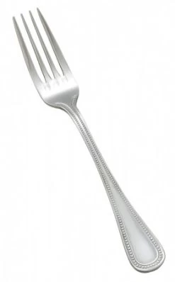 Winco 0036-05 Deluxe Pearl Heavy Weight Stainless Steel Dinner Fork - 1 Doz