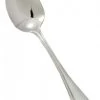 Winco 0036-10 Deluxe Pearl Extra Heavy Weight Stainless Steel European Table Spoon - 1 Doz