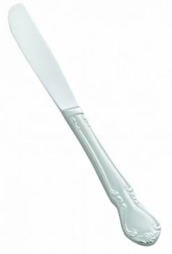 Winco 0039-08 Chantelle Extra Heavy Weight Stainless Steel Dinner Knife - 1 Doz