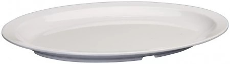 Winco MMPO-139W White Melamine Narrow Rim Oval Platter 13-1/4" X 9-5/8" 3 Winco MMPO-139W White Melamine Narrow Rim Oval Platter 13-1/4" X 9-5/8"