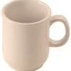 Winco MMU-8 Tan Bulbous Melamine Mug 8 Oz. - 1 Doz