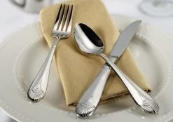 Winco Peacock 5-Piece Extra Heavy Weight Flatware Set - Service For 12